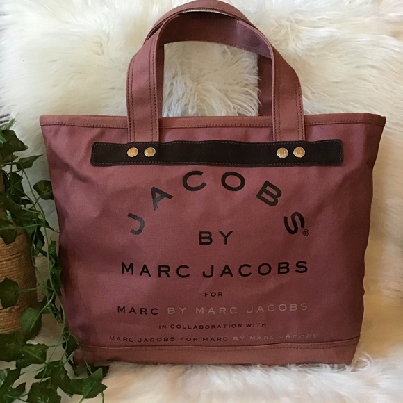 Marc Jacobs Mauve Canvas Tote Bag NEW - Picture 10 of 10